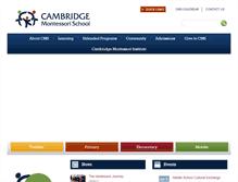Tablet Screenshot of cambridgemontessori.org